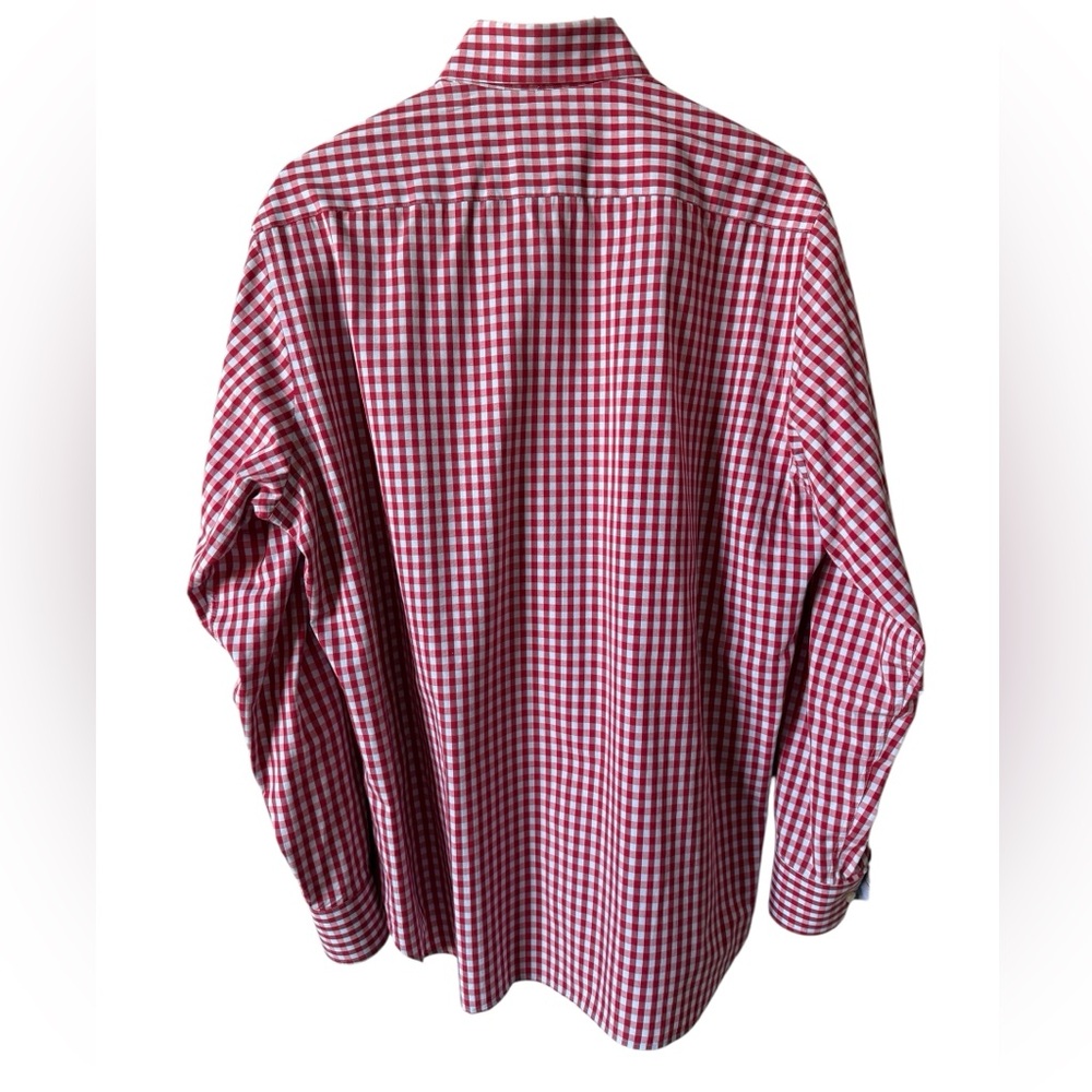 TailorByrd Large Red Gingham Button Down Shirt Me… - image 2